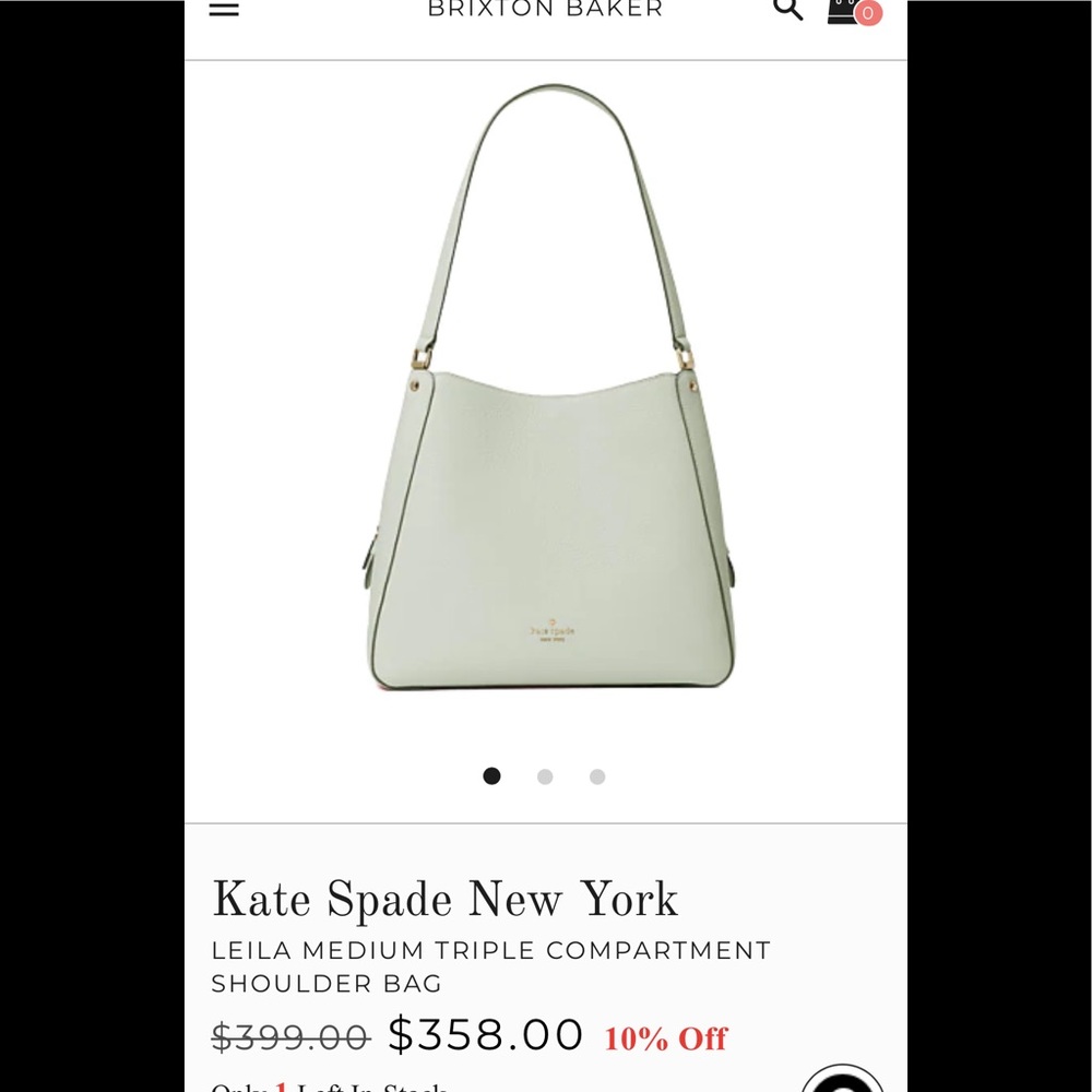 EUC Kate Spade Leila medium shoulder bag Pistachio Green - Picture 2 of 13
